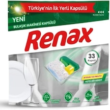 Renax Bulaşık Makinesi Kapsülü Hepsi Bir Arada 33 Kapsül