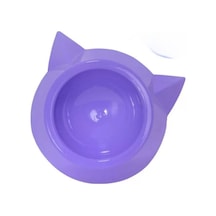 Plastik Tekli Kedi Mama Ve Su Kabı - Mor