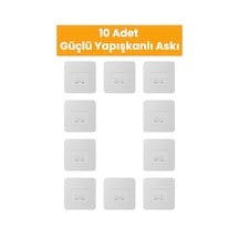 Süper Güçlü Yapışkanlı Banyo Askısı Yedek 10 Adet Stecer Raf Tutucu Askı Turuncu Diğer