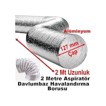 2 Metre Çelik Tel Alüminyum Baca Borusu Tüm Aspiratörlere Uygun