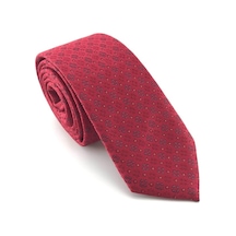 Pierroni Kırmızı Bordo Desenli Slim Kravat (521857467) Bordo - Kırmızı