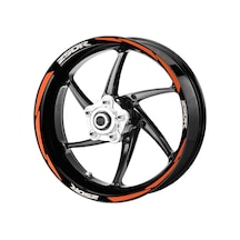 Deeb Cbr250 Jant Şeridi Reflektif Turuncu Beyaz Model S