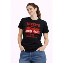 Dogutrend Türkiye Baskılı Tişört Ay Yıldız 2026 Dünya Kupası Taraftar Forma T-shirt - Siyah