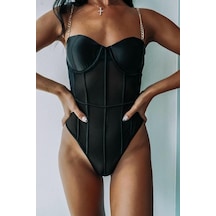 Bikini Mayokini Dünyası Luxury Goldenchain Body - Siyah Siyah