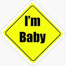 Arabada bebek var Baby On Board Sticker Etiket 19CM md11