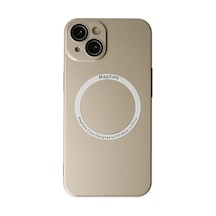 Apple iPhone Uyumlu - 14 Plus Kılıf Jack Magneticsafe Lens Silikon - Gold