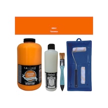 Mobilya Boyası-cadence Multisurface H-012 Turuncu 2000ml Ultimate Vernik Mat 500ml Saten Rulo Set Turuncu Turuncu