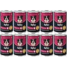 Reflex Plus Kuzu Ve Tatlı Patates Et Parçacıklı Soslu Köpek Konservesi 400 Gr 10 Adet