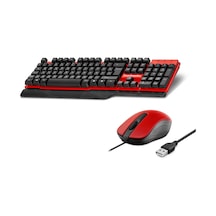 Klye Ve Mouse Seti - Kırmızı Siyah Hd861k