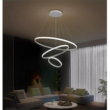 3lü Halka Model Sarkıt Modern Led Beyaz Işık Ultra Powerg