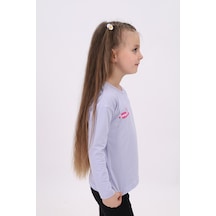 Toontoy Kids Toontoy Kız Çocuk Sweet Baskılı Tişört Mavi