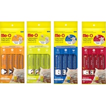 Me-O Creamy Treats Karışık Sıvı Yetişkin Kedi Ödülü 4'lü 4 x 15 G