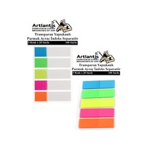 Kendinden Yapışkanlı Ayraç Postit 5 Renkli 2 Paket Yapışkanlı Not Kağıdı Transparan Parmak Ayraç İndeks Seperatör 5 Li Mini