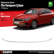 S-dizayn Fiat Egea Sedan Krom Ön Tampon Çıtası 2020 Üzeri Mat Krom