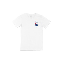 Sırbistan Haritalı ve Bayraklı Cep Logo Tasarımlı Beyaz Tişört