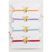 Ilkeshop Arı Makrome Örgülü Bileklik - Turuncu 53118954