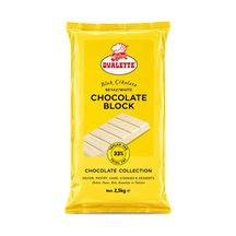 Ovalette Beyaz Fildişi Blok Kuvertür Çikolata %33 2,5 Kg