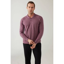 Erkek Gül Kurusu Pamuklu Polo Yaka Triko Gülkurusu
