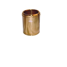 Paslanmaz Gold Ofis Mutfak Banyo Çemberli Çöp Kovası 3 Litre Altın
