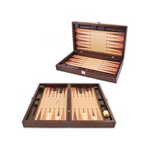 Premium Gold Tavla - Lüks Masif Ahşap 1.sınıf Suni Deri Kaplamalı