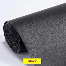 Kendinden Yapışkanlı Deri Döşeme Araba Koltuğu Kanepe Sandalye 300x50 Cm Siyah Black 70x50cm
