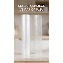 Şeffaf Kaydırmaz Dolap İçi Pvc Çekmece Örtüsü 45x300 Cm Koruyucu Kaplama