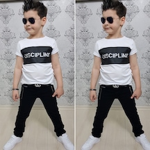 Turuncu Gardrop Fermuar Detay Tişört Ve Kot Pantolon Takım Çok Renkli