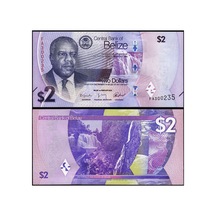 Belize 2025 Yılı 2 Dolar Yabancı Kağıt Para Çil Unc Koleksiyon Para