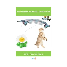 Hareketli Kelebek Pilli Kedi Oyuncağı 20 Cm