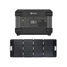 Ezviz 1300w Taşınabilir Güç İstasyonu + 200w Katlanır Güneş Paneli