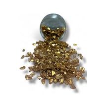 Epoksi Çalışmalarınız İçin Parlak Cam Kırıkları 4-8 Mm Antik Altın 100 Gr