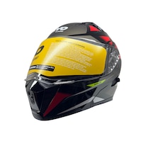 Kask Evo Marka Vizörlü Çeneden Açılır Metalik Siyah-kırmızı Metalik Siyah - Kırmızı