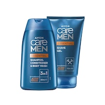 Avon Care Men Essential Tıraş Jeli ve 3’ü 1 arada Şampuan Bakım Kremi ve Duş Jeli Paketi