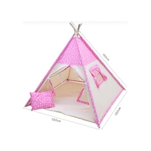 Conconbebe Pembe Yıldız Desenli Çocuk Oyun Çadırı Oyun Evi