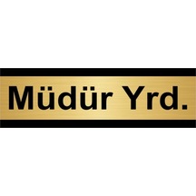 Müdür Yrd 10x20cm Altın Renk Metal Yönlendirme Levhası