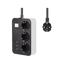 3 Usb Li 3 Lü 1.8 M Akım Korumalı Priz Bx40