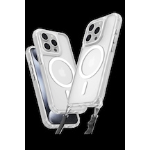 Apple İphone 14 Pro Max Kılıf Enka Magsafe Silikon Kılıf - Şeffaf