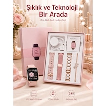 Mey İthalat Kadınlar İçin Dokunmatik Ekran Akıllı Saat Ve Gamer Kablosuz Bluetooth Kulaklık Anc Özelliği