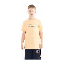 Tommylife Tommy Life Kavun Içi Baskı Detaylı O Yaka Standart Kalıp Erkek Çocuk T-shirt - 11117 Sarı