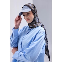 Silk Home Viskon Mayda Şal Siyah Zeminli Çok Renkli Desenli Yumuşak Dokulu 190x70