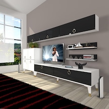 Decoraktiv Eko 8 Mdf Std Gold Tv Ünitesi Tv Sehpası Beyaz - Siyah