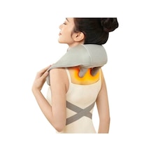 Meiozns El Şeklinde Yoğurmalı Isıtmalı Kas Ağrısı Giderici Omuz Ve Boyun İçin Masaj Aleti Gri