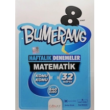 Günay 8. Sınıf LGS Bumerang Haftalık Denemeler Matematik