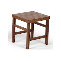 Kumsal Concept Mebel Stil Atina Sabit Sehpa 40x40 - Dış Mekan Kare Ahşap Bahçe, Balkon Sehpası