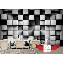 3 Boyutlu Geometrik Duvar Kağıdı (397456627)