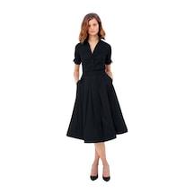 Barbora Keten Günlük Yazlık Ofis Kadın Elbisesi Bt208siyah6 001 Barbora Keten Günlük Yazlık Ofis Kadın Elbisesi Bt208siyah6 001