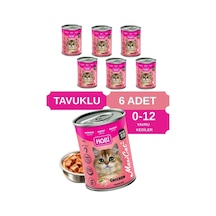 Hobi Maxicat Tavuklu Yavru Kedi Konservesi 400 Gr X 6 Adet - Vitamin Destekli, Tam Ve Dengeli Mama