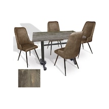 Çipa - Çırağan Mutfak Masa Takımı - 70x120 Werzalit, Wermodin Ve Allzalit Tabla - Old Pine - Kahve Çok Renkli