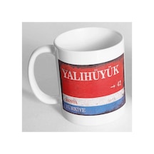 Konya Yalıhüyük Sokak Tabelası Baskılı Kupa Bardak Beyaz