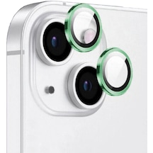 iPhone 15 Plus Uyumlu - Zore Cl-12 Premium Safir Kamera Lens Koruyucu - Yeşil